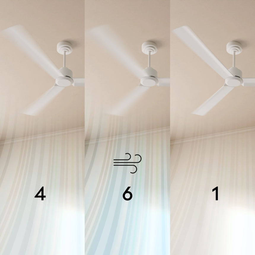 Ventilador de techo con luz Sulion Anne 160cm LED negro y madera media motor DC CCT — vista 4