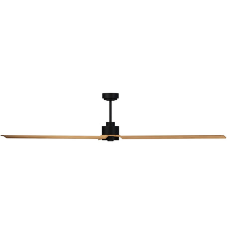 Ventilador de techo con luz Sulion Anne 220cm LED negro y madera media motor DC CCT — vista 2