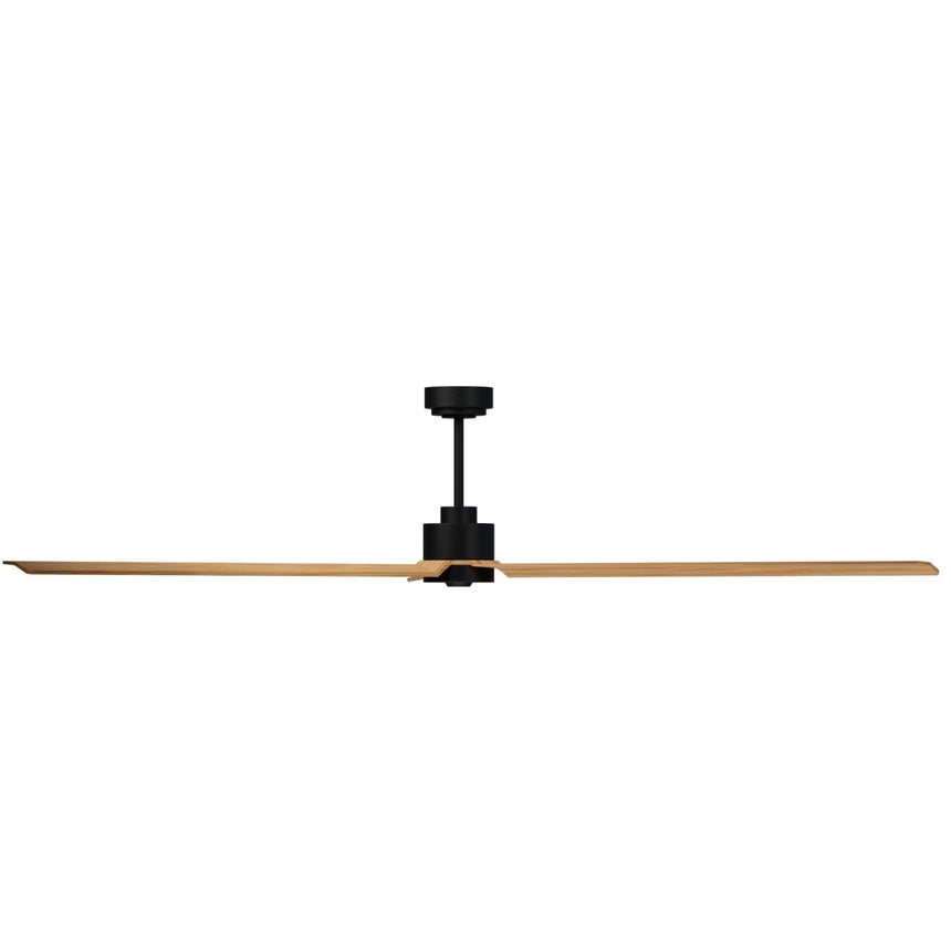 Ventilador de techo con luz Sulion Anne 220cm LED negro y madera media motor DC CCT — vista 2