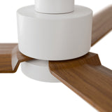 Ventilador de techo con luz Sulion Anne 127cm LED blanco y madera oscura motor DC CCT — vista 3