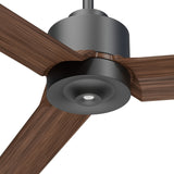 Ventilador de techo con luz Sulion Anne 220cm gris grafito y madera oscura motor DC — vista 4