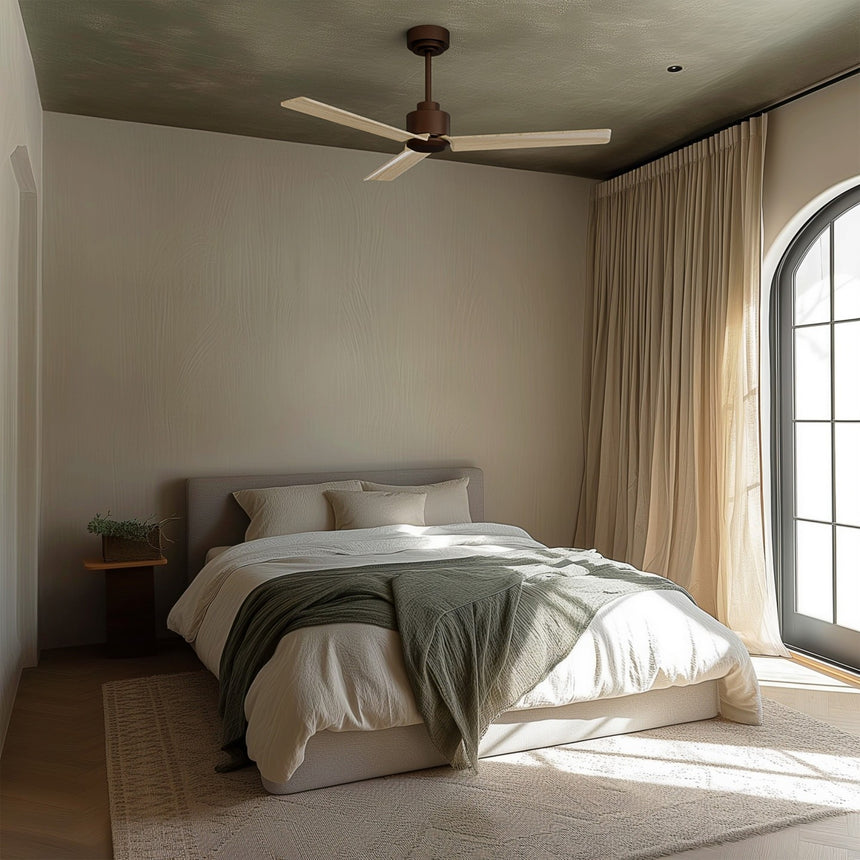 Ventilador de techo Sulion Anne 127cm marrón óxido y madera clara motor DC — vista 2