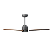 Ventilador de techo con luz Sulion Anne 127cm gris grafito y madera oscura motor DC — vista 3