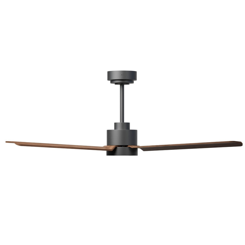Ventilador de techo con luz Sulion Anne 127cm gris grafito y madera oscura motor DC — vista 3