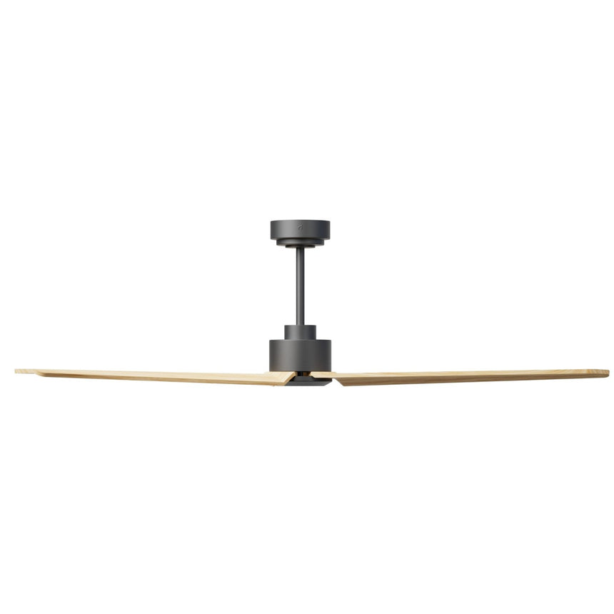 Ventilador de techo Sulion Anne 160cm gris grafito y madera clara motor DC — vista 2