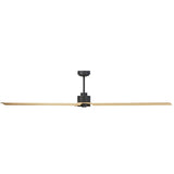 Ventilador de techo con luz Sulion Anne 220cm LED gris grafito y madera clara motor DC — vista 2