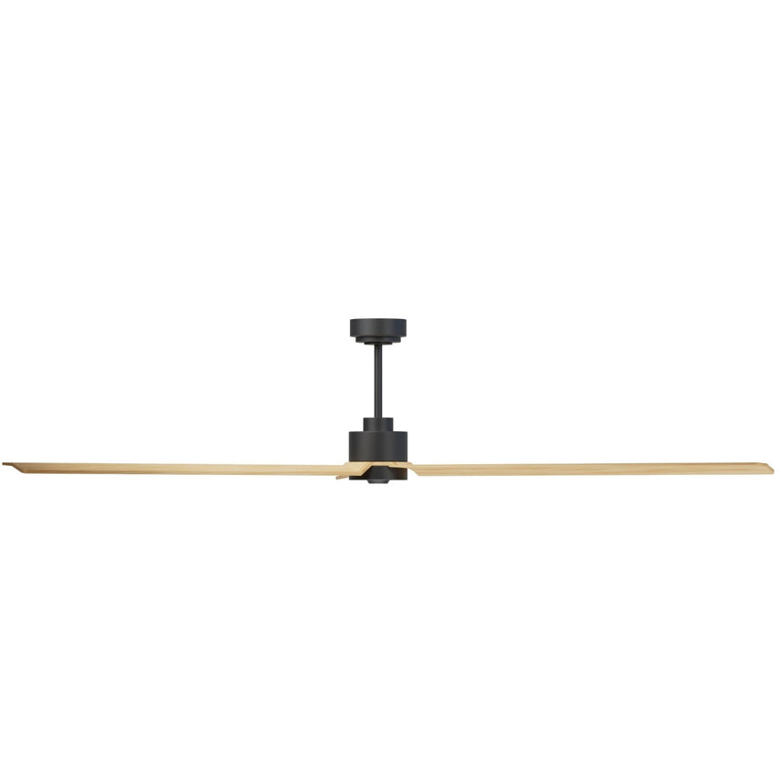 Ventilador de techo con luz Sulion Anne 220cm LED gris grafito y madera clara motor DC — vista 2