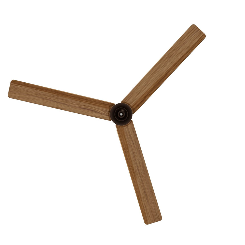 Ventilador de techo con luz Sulion Anne 160cm LED marrón óxido y madera media motor DC — vista 5