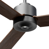 Ventilador de techo con luz Sulion Anne 127cm gris grafito y madera oscura motor DC — vista 4