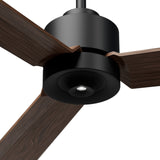 Ventilador de techo con luz Sulion Anne 127cm LED negro y madera oscura motor DC CCT — vista 3