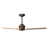 Ventilador de techo con luz Sulion Anne 127cm LED marrón óxido y madera media motor DC — vista 4