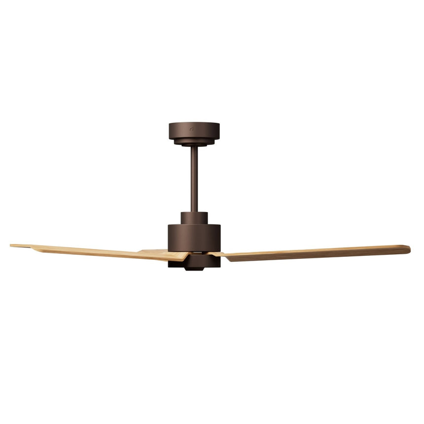 Ventilador de techo con luz Sulion Anne 127cm LED marrón óxido y madera media motor DC — vista 4