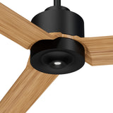 Ventilador de techo con luz Sulion Anne 220cm LED negro y madera media motor DC CCT — vista 4