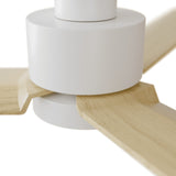 Ventilador de techo con luz Sulion Anne 127cm LED blanco y madera clara motor DC CCT — vista 6