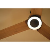 Ventilador de techo con luz Sulion Anne 127cm LED marrón óxido y madera media motor DC — vista 2
