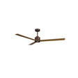Ventilador de techo Sulion Anne marrón oxidado, mate, palas madera media 2246635