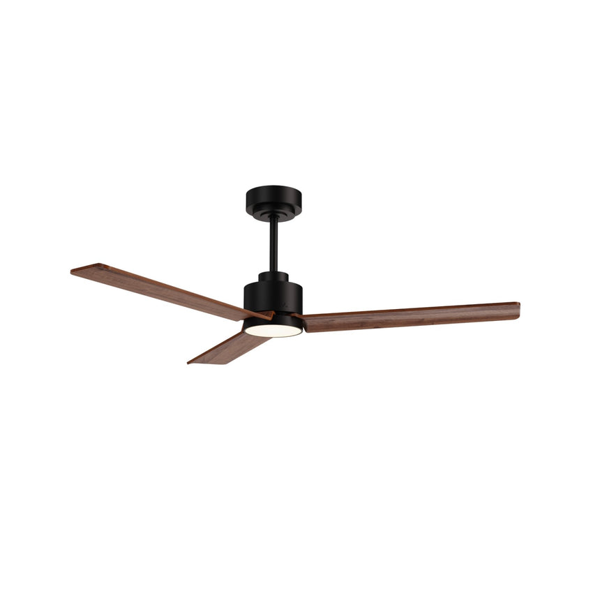 Ventilador de techo Sulion Anne negro, mate, palas madera oscura 2245652