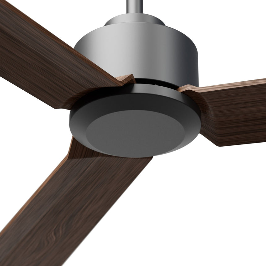 Ventilador de techo Sulion Anne 127cm gris grafito y madera oscura motor DC — vista 4
