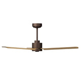 Ventilador de techo con luz Sulion Anne 127cm LED marrón óxido y madera clara motor DC — vista 4