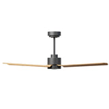 Ventilador de techo con luz Sulion Anne 127cm LED gris grafito y madera media motor DC — vista 3