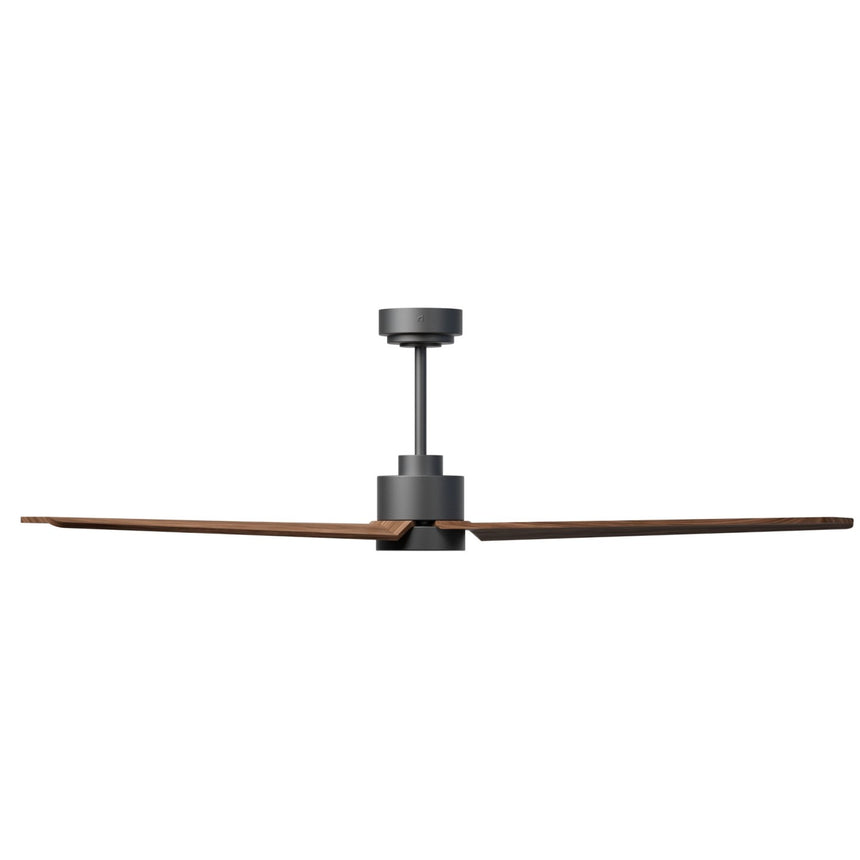 Ventilador de techo con luz Sulion Anne 160cm gris grafito y madera oscura motor DC — vista 2