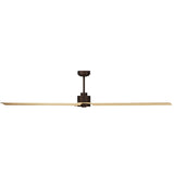 Ventilador de techo con luz Sulion Anne 220cm LED marrón óxido y madera clara motor DC — vista 2