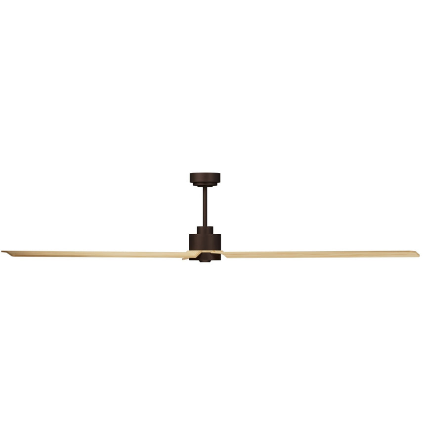 Ventilador de techo con luz Sulion Anne 220cm LED marrón óxido y madera clara motor DC — vista 2
