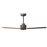 Ventilador de techo con luz Sulion Anne 127cm gris grafito y madera oscura motor DC — vista 3