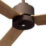 Ventilador de techo con luz Sulion Anne 127cm LED marrón óxido y madera media motor DC — vista 3