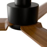 Ventilador de techo Sulion Anne negro, mate, palas madera oscura 2247540