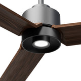 Ventilador de techo con luz Sulion Anne 160cm gris grafito y madera oscura motor DC — vista 3