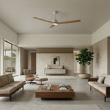 Ventilador de techo con luz Sulion Anne 160cm LED blanco y madera media motor DC CCT — vista 2