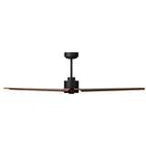 Ventilador de techo con luz Sulion Anne 160cm LED negro y madera oscura motor DC CCT — vista 3