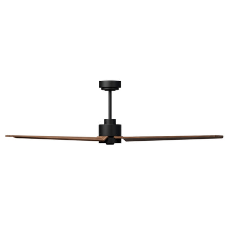 Ventilador de techo con luz Sulion Anne 160cm LED negro y madera oscura motor DC CCT — vista 3