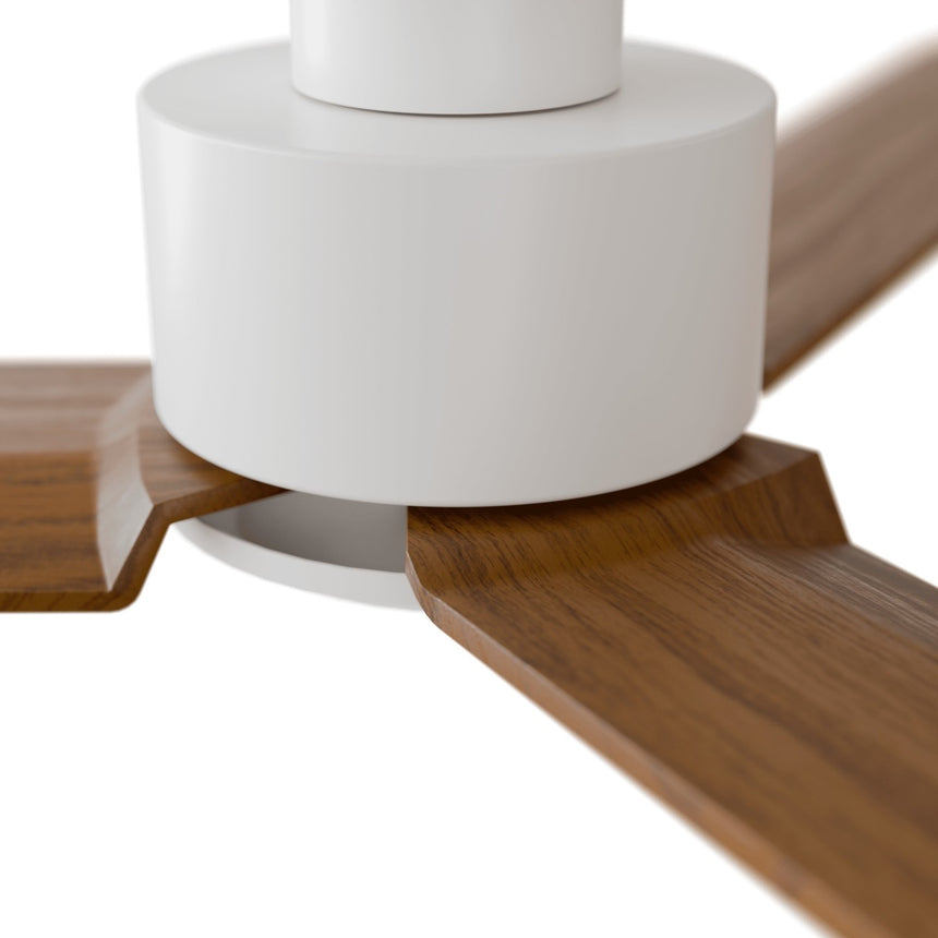 Ventilador de techo Sulion Anne 127cm blanco y madera media motor DC con mando — vista 5