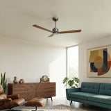 Ventilador de techo con luz Sulion Anne 127cm LED gris grafito y madera media motor DC — vista 2