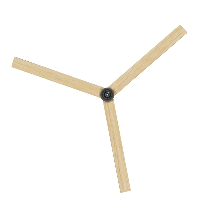 Ventilador de techo con luz Sulion Anne 220cm LED gris grafito y madera clara motor DC — vista 3