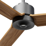 Ventilador de techo con luz Sulion Anne 160cm LED gris grafito y madera media motor DC — vista 3