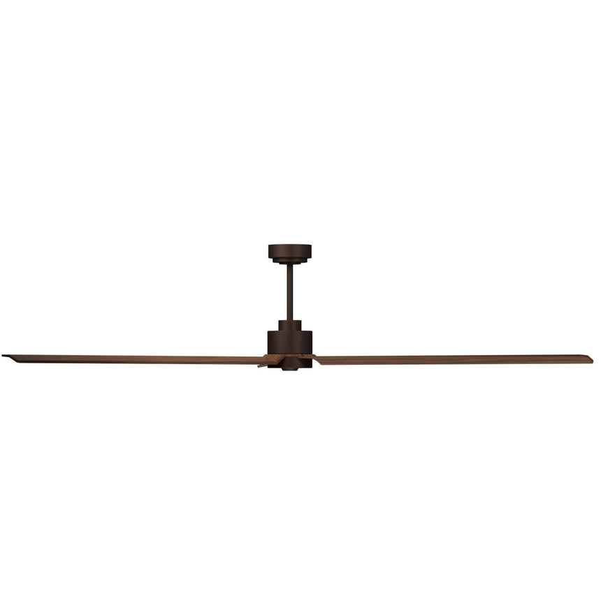 Ventilador de techo con luz Sulion Anne 220cm marrón óxido y madera oscura motor DC — vista 2