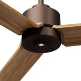 Ventilador de techo con luz Sulion Anne 160cm LED marrón óxido y madera media motor DC — vista 4