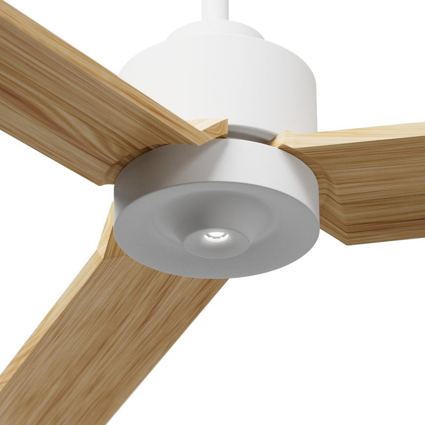 Ventilador de techo con luz Sulion Anne 160cm LED blanco y madera clara motor DC CCT — vista 4