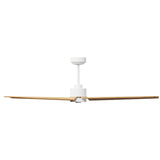 Ventilador de techo con luz Sulion Anne 160cm LED blanco y madera media motor DC CCT — vista 3