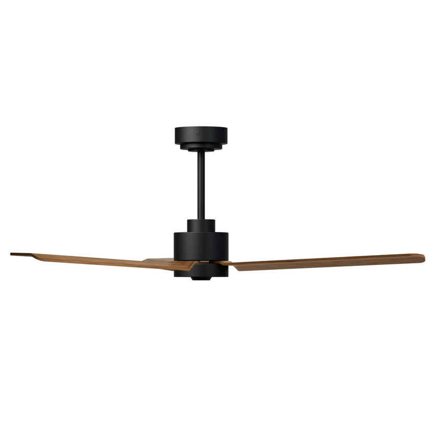 Ventilador de techo con luz Sulion Anne 127cm LED negro y madera media motor DC CCT — vista 4