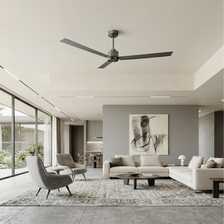 Ventilador de techo con luz Sulion Anne 160cm LED gris grafito motor DC CCT regulable — vista 2
