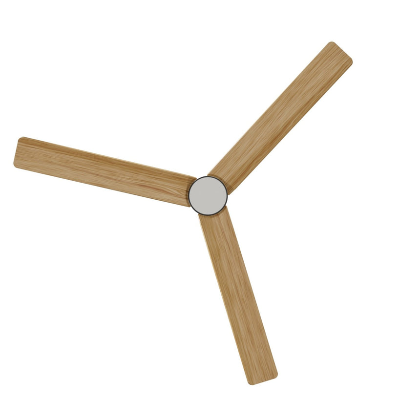 Ventilador de techo con luz Sulion Anne 160cm LED gris grafito y madera clara motor DC — vista 4