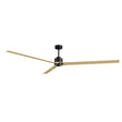 Ventilador de techo Sulion Anne negro, mate, palas madera clara 2246611