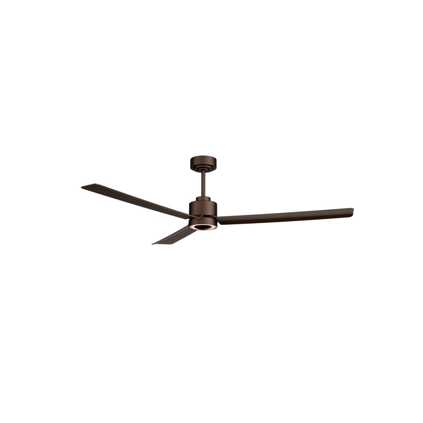 Ventilatore da soffitto con luce Sulion Anne 160cm LED marrone ruggine motore DC CCT dimmerabile 2246178