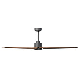 Ventilador de techo con luz Sulion Anne 160cm gris grafito y madera oscura motor DC — vista 2