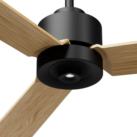 Ventilador de techo Sulion Anne negro, mate, palas madera clara 2247403