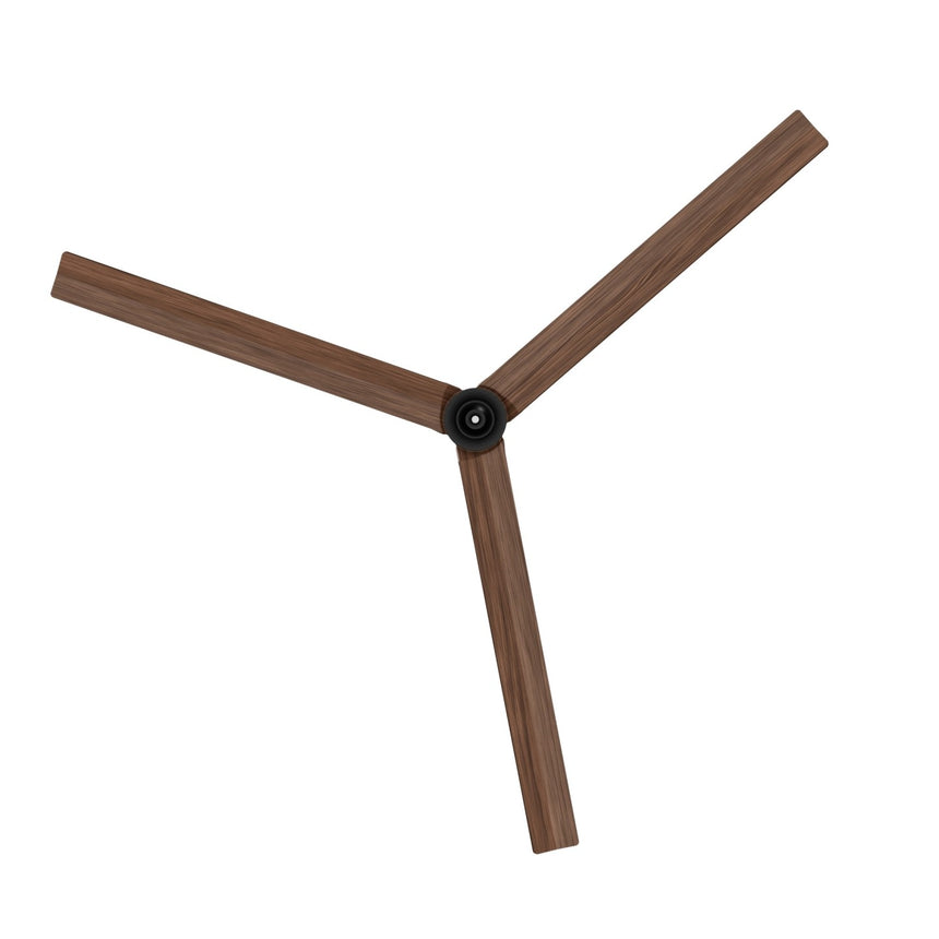 Ventilador de techo con luz Sulion Anne 220cm LED negro y madera oscura motor DC CCT — vista 3